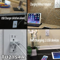 4A High-Speed Dual USB Charger Outlet and 2 Wall Plates